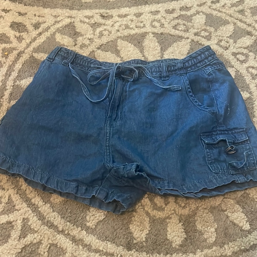 Fake jean shorts